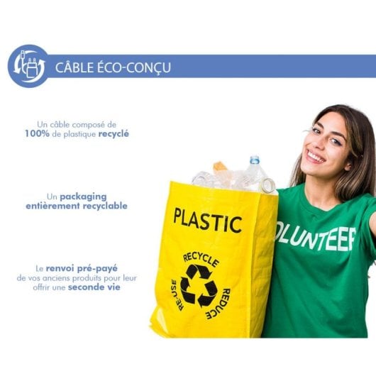 Câble USB FORCE POWER FPCSCBLAMFI1.2MRG 1.2m USB-A Lightning 2.4A Gris