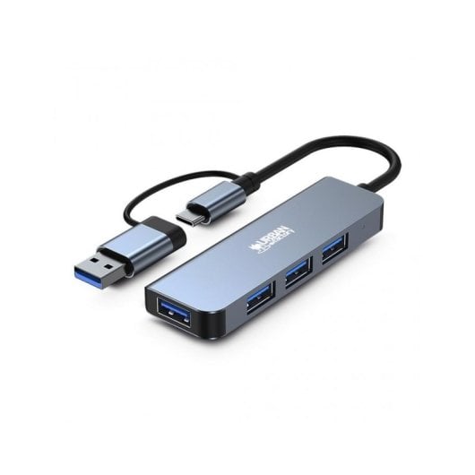 Hub Urban Factory 4 ports 5 Gbit/s MHC35UF aluminium USB-A/USB-C compact