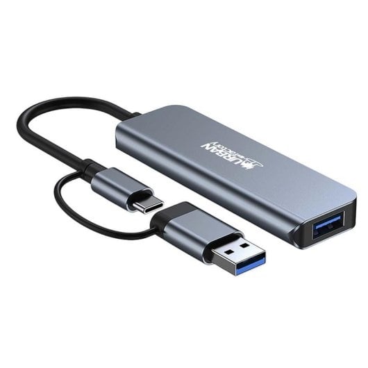 Hub Urban Factory 4 ports 5 Gbit/s MHC35UF aluminium USB-A/USB-C compact