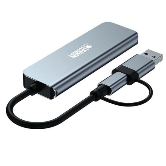 Hub Urban Factory 4 ports 5 Gbit/s MHC35UF aluminium USB-A/USB-C compact