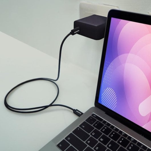 Câble USB-C ADATA CACC-200PN-BK 2m 100W Nylon Charge Rapide Noir