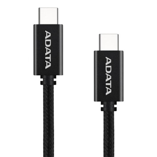 Câble USB-C ADATA CACC-200PN-BK 2m 100W Nylon Charge Rapide Noir