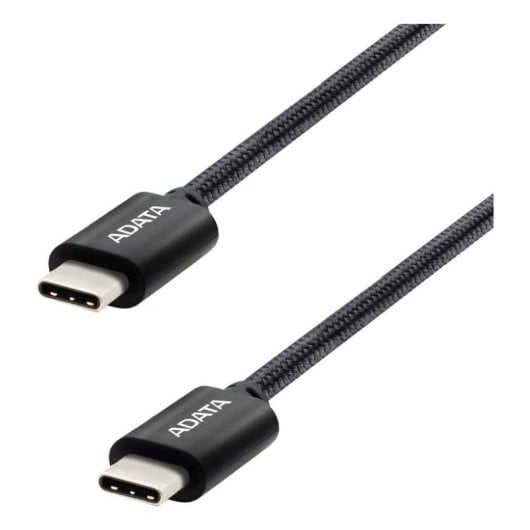 Câble USB-C ADATA CACC-200PN-BK 2m 100W Nylon Charge Rapide Noir