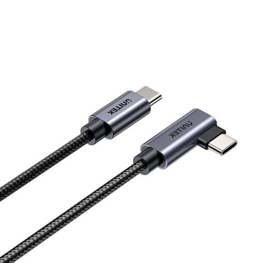 Cabo USB-C UNITEK C14123BK-3M 3 m Malha Preto Cinzento USB 2.0 100W