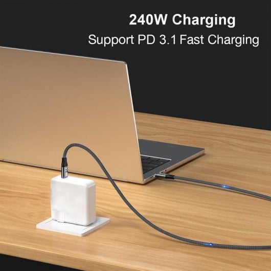 Câble USB-C Equip 128427 2 m 20 Gbit/s tressé charge rapide Noir