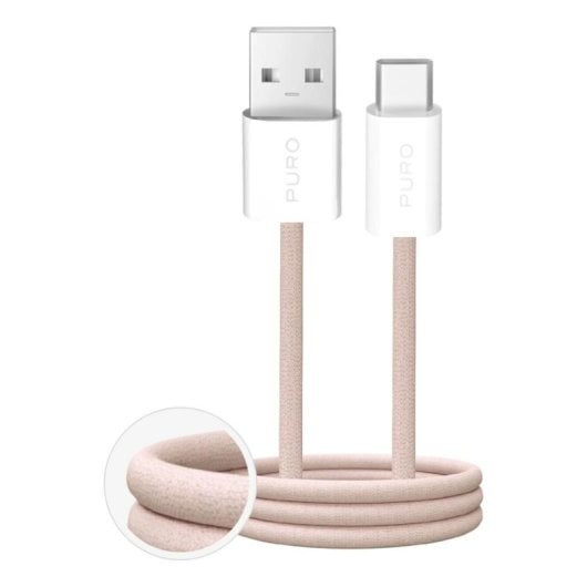 Cabo USB PURO PUCAC10WFABK415MTBEG 1,5 m USB-A USB-C TPE Bege