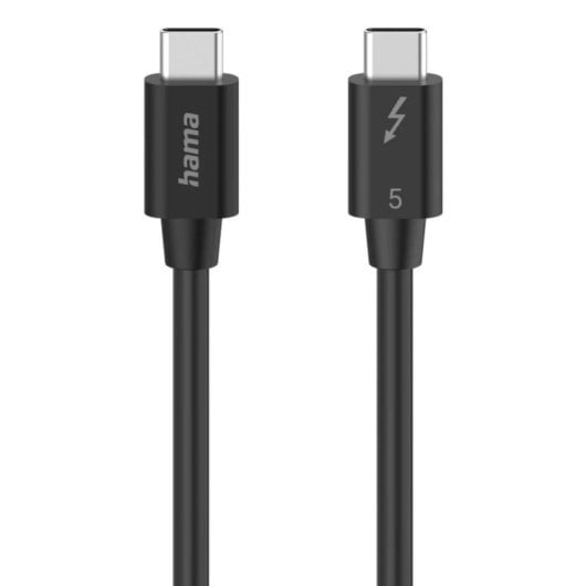 Câble USB-C Hama 00200796 1m Thunderbolt 5 80 Gbit/s 240W Noir