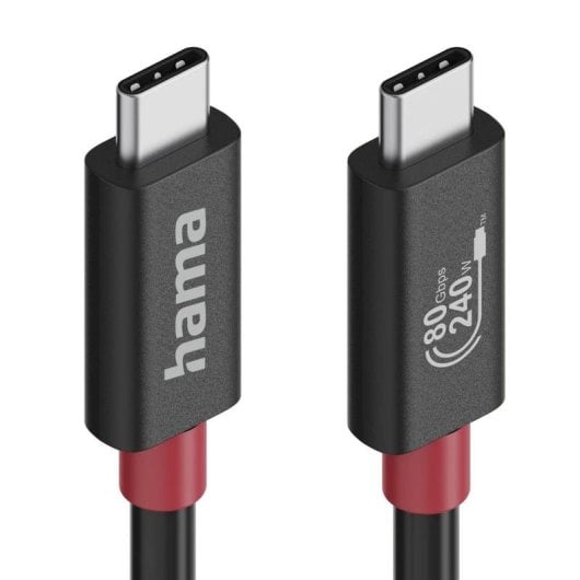Câble USB-C Hama 00200799 1m USB4 Gen4x2 80 Gbit/s 240 W Noir