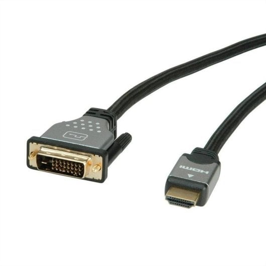 Video-Adapterkabel ROLINE 11.04.5876 HDMI Typ A zu DVI-D 1,5 m Schwarz Silber