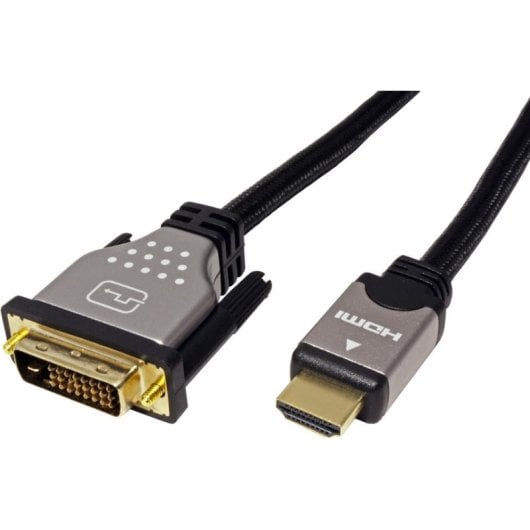 Video-Adapterkabel ROLINE 11.04.5876 HDMI Typ A zu DVI-D 1,5 m Schwarz Silber