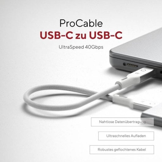 Cavo USB-C LINQ LQCU4030 40 Gbps 240W 0,3 m Grigio Chiaro
