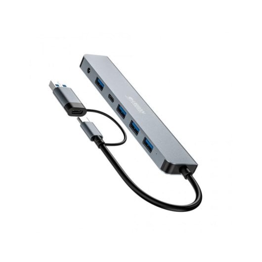 Hub URBAN FACTORY 7 ports 5 Gbit/s MHC70UF USB-A + USB-C aluminium Sideral Grey
