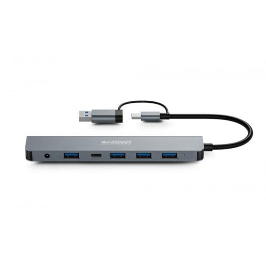 Hub URBAN FACTORY 7 ports 5 Gbit/s MHC70UF USB-A + USB-C aluminium Sideral Grey