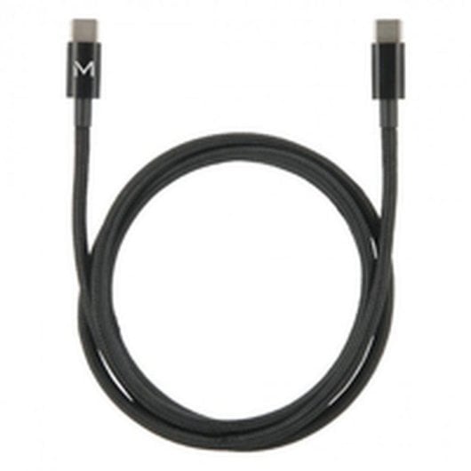 Cable USB C MOBILIS 001388 2 metros USB 2.0 100W carga rápida negro
