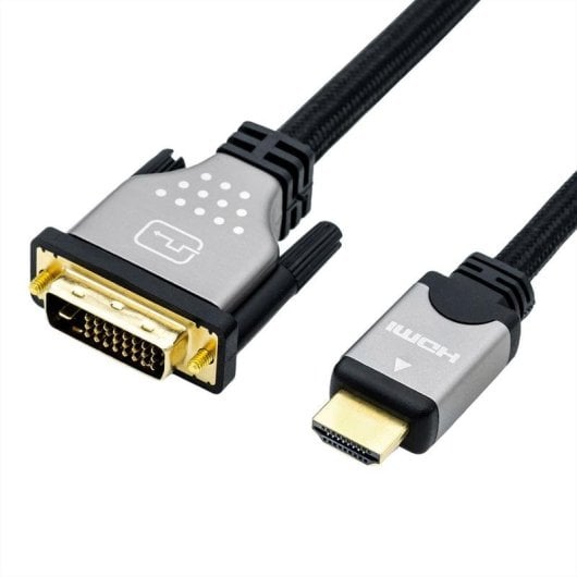 Adapterkabel ROLINE 11.04.5871 HDMI auf DVI 2 m vergoldete Stecker