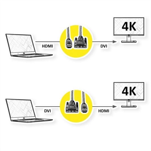 Adapterkabel ROLINE 11.04.5871 HDMI auf DVI 2 m vergoldete Stecker