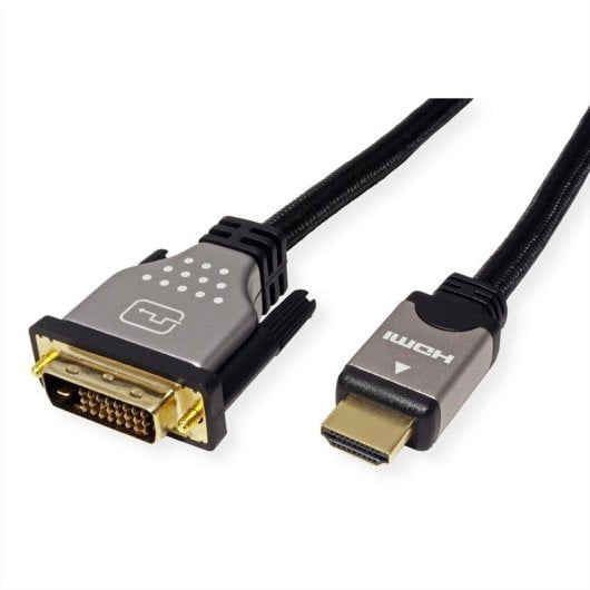 Adapterkabel ROLINE 11.04.5871 HDMI auf DVI 2 m vergoldete Stecker