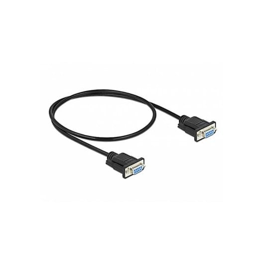 Câble série DELOCK 86614 RS-232 D-Sub9 femelle à femelle 0,5 m noir