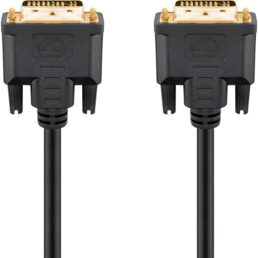 DVI-Kabel Goobay 69210 3m DVI-I Stecker 24+5 vergoldet Schwarz