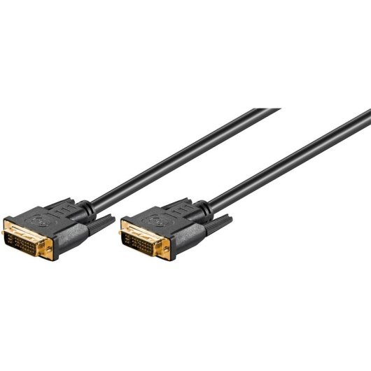 DVI-Kabel Goobay 69210 3m DVI-I Stecker 24+5 vergoldet Schwarz