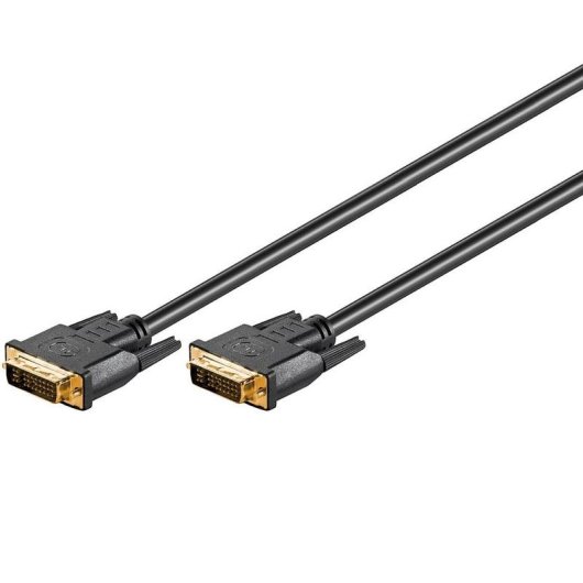 DVI-Kabel Goobay 69210 3m DVI-I Stecker 24+5 vergoldet Schwarz