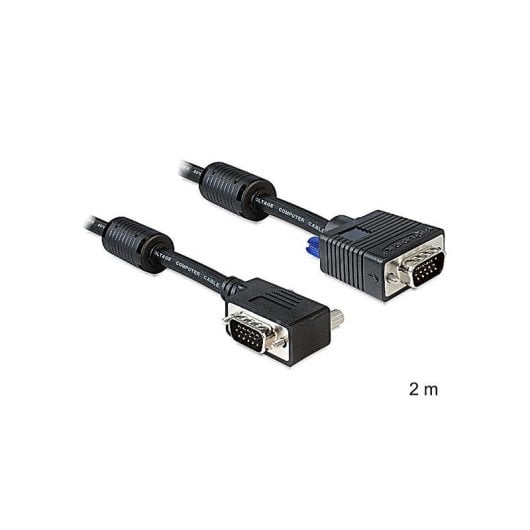 Cable VGA DELOCK SVGA 2 m macho a macho negro alta calidad