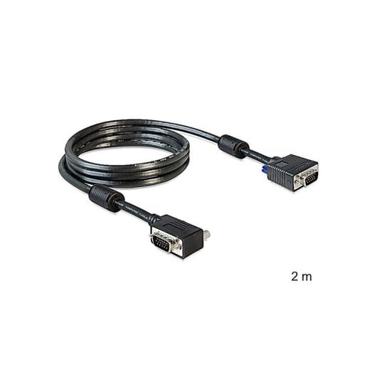 Cable VGA DELOCK SVGA 2 m macho a macho negro alta calidad