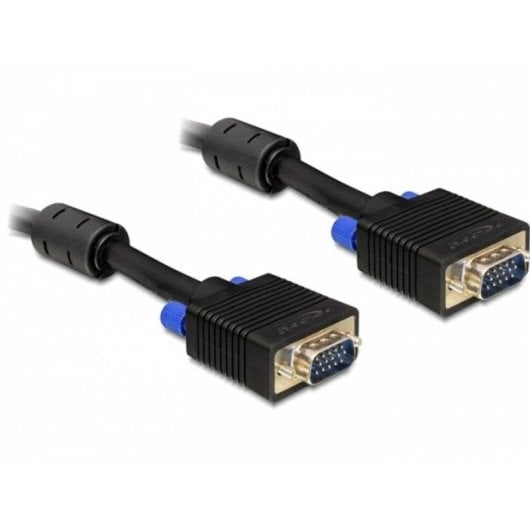 Câble VGA DELOCK 20m noir connecteurs mâle-mâle ferrite