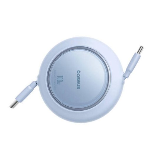Cavo USB-C Baseus Free2Pull Mini Retrattile 1,5 m 100W Blu Galaxy