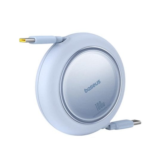 Cavo USB-C Baseus Free2Pull Mini Retrattile 1,5 m 100W Blu Galaxy