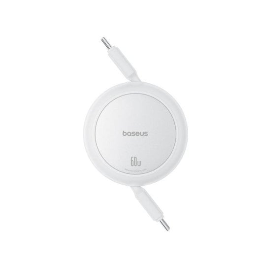Cavo USB-C Baseus Free2Pull Retrattile 1m 60W Bianco Luna Carica Rapida