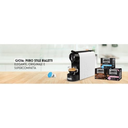 Máquina de café de cápsulas Bialetti Gioia 0,5L 20 Bares vaporizador automática branca