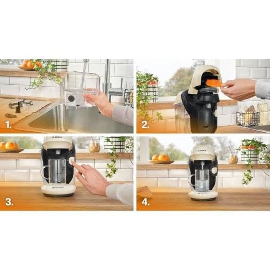 Cafetière à capsules Bosch TAS117E Crème 0,7 L 3,3 Bars arrêt auto