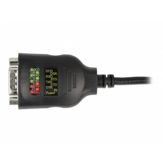 Câble série DELOCK 90497 USB Type-A vers DB9 RS-232 avec testeur LED 2 m