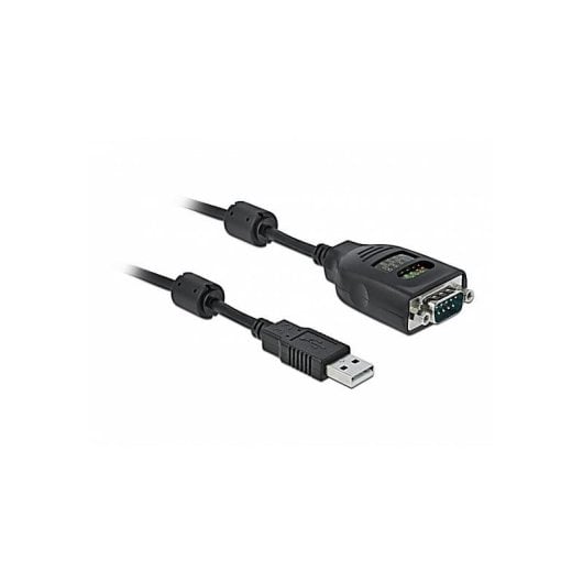 Câble série DELOCK 90497 USB Type-A vers DB9 RS-232 avec testeur LED 2 m