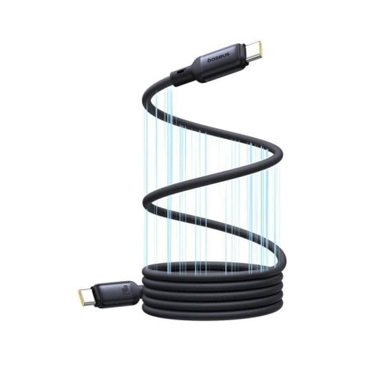 Câble USB Baseus PicoGo USB-C 1m 240W Magnétique Charge Rapide Noir