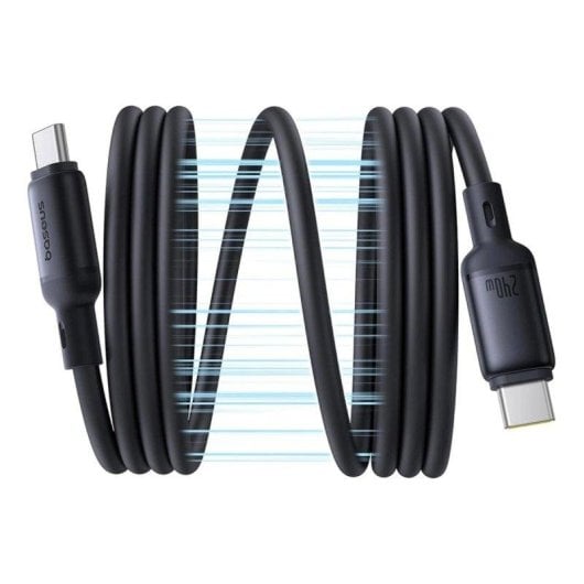 Câble USB Baseus PicoGo USB-C 1m 240W Magnétique Charge Rapide Noir