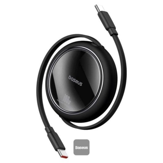 Cabo USB-C Baseus CB000062 Free2Pull Mini Retrátil 1m 60W Preto Cluster