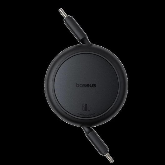 Cabo USB-C Baseus CB000062 Free2Pull Mini Retrátil 1m 60W Preto Cluster