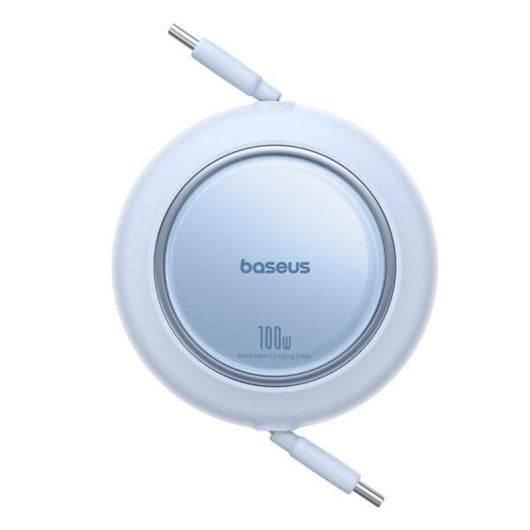 Cabo USB-C Baseus Free2Pull Retrátil 1m 60W Azul Galaxy Carga Rápida