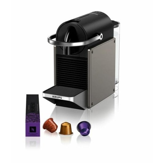 Cafetière à capsules Krups Nespresso Pixie 0,7L 19 Bars Titane capsules incluses