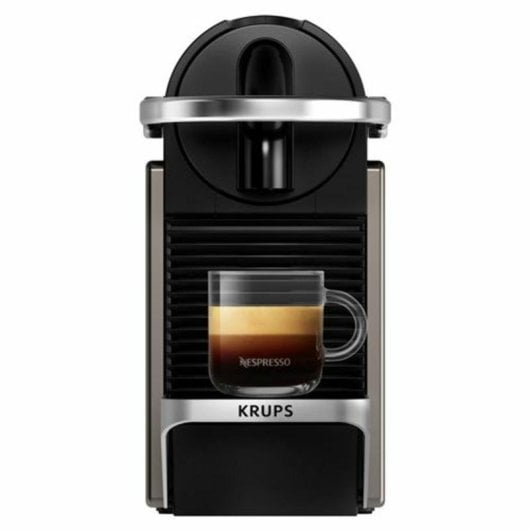 Cafetière à capsules Krups Nespresso Pixie 0,7L 19 Bars Titane capsules incluses