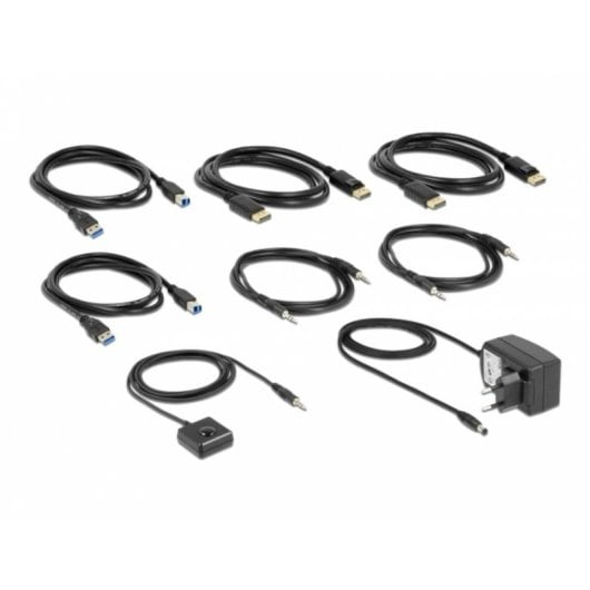 Switch KVM DeLock 11476 DisplayPort 1.4 8K 2 PC USB 3.2 Audio