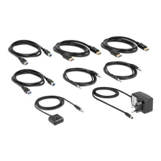 Switch KVM DeLock 11476 DisplayPort 1.4 8K 2 PC USB 3.2 Audio