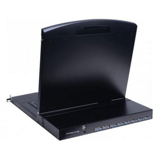 Console de rack Dexlan DX1708-VUP2 écran TFT 17" KVM 8 ports VGA-USB/PS2 AZERTY