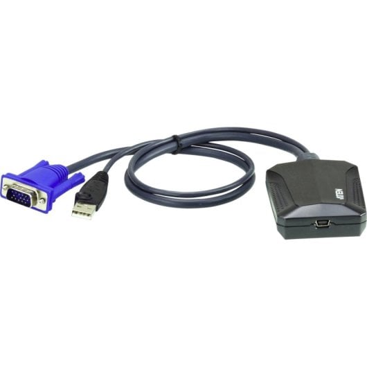 Adaptador de Consola USB KVM Aten CV211 Ligação VGA para Portáteis