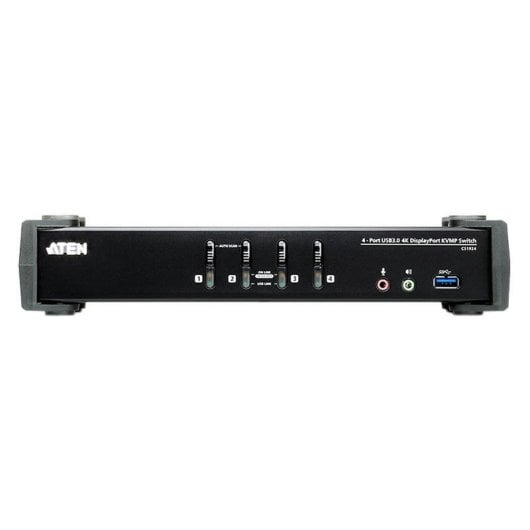 KVM Switch Aten CS1924 4-Port DisplayPort 4K Ultra HD USB 3.0 mit Audio Hub