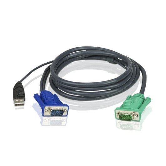 Cable KVM Aten 2L-5203U USB 3 m VGA SPHD-15 Negro Macho-Macho