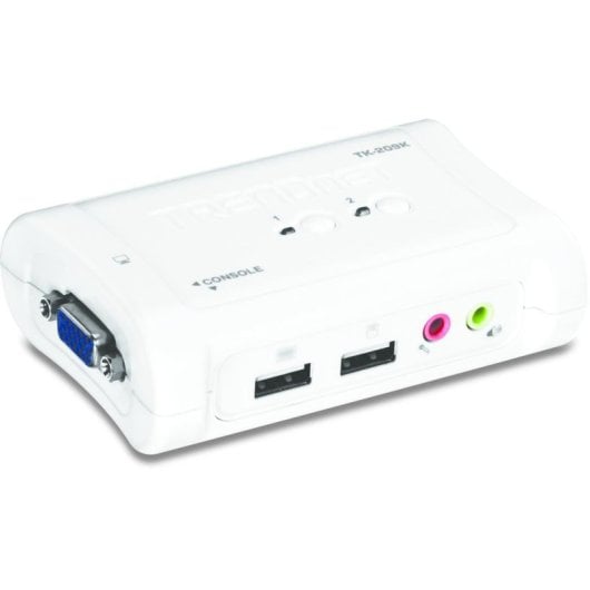 Commutateur KVM TRENDnet TK-209K 2 ports USB VGA Audio câbles inclus