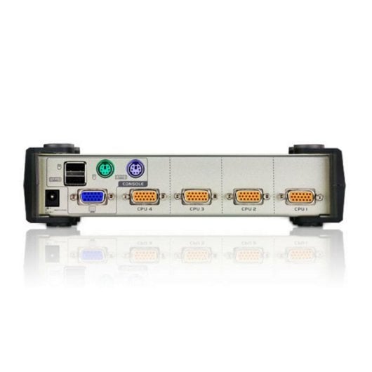 Interruptor KVM Aten CS84U 4 Portas PS/2 USB VGA Metal